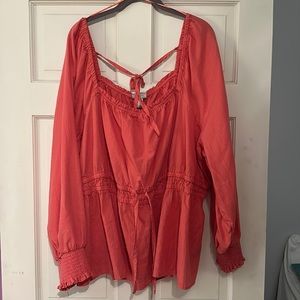 Long sleeve coral shirt